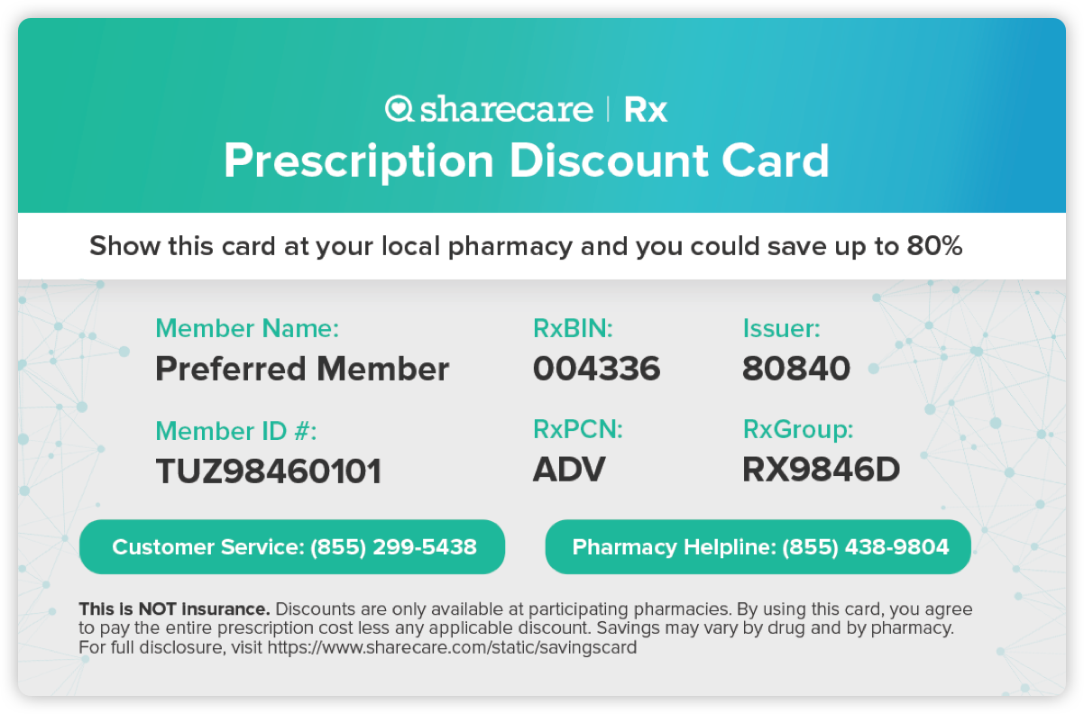 Prescription Discount Card And Coupons Online Sharecare